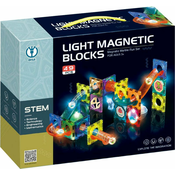 Žogična steza - magnetna, svetleči komplet (49 kos.)
