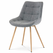 eoshop Jedilni stol, pokrov siv snov, kovinske noge, 3D hrastov dekor CT-394 GREY2