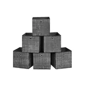 Songmics Škatla za shranjevanje 30x30x30 cm črna