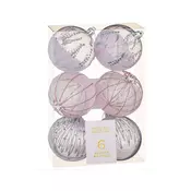 8cm kuglica 6kom rose gold