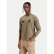 Aeronautica Militare Majica z dolgimi rokavi 262TS2568UJ00703 Khaki Regular Fit