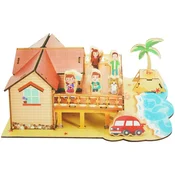 shumee 3D lesena sestavljanka Beach House DIY