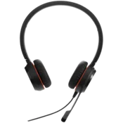JABRA EVOLVE 30 II MS Stereo USB Headband, Noise cancelling, USB and 3.5 connectivity, with mute-button and volume control on the cord, with leather e