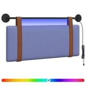 Vidaxl Viseče vzglavje postelje Z LED svetlobo Jeans modra Antikni PU