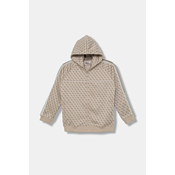 Otroški pulover Guess bež barva, s kapuco, L5BQ26 K2042
