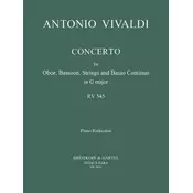 VIVALDI:CONCERTO FOR OBOE,BASSOON,STRINGS AND BASSO CONTINUO RV 545 PIANO RED.