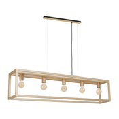 Luster na sajli LEGNO 5xE27/60W/230V