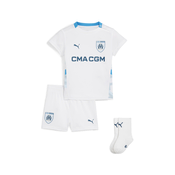 Puma Olympique de Marseille 24/25 Home Babykit Toddler, White, Size 2-4M, Clothing