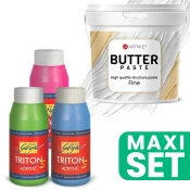 Komplet maslene 3D paste in akrilnih barv TRITON S ARTMIE
