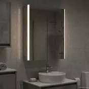 vidaXL Kopalniška ogledalna omara Betonsko siva 43 x 11,5 x 60,5 cm