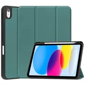 CoreParts Tri-fold TPU ovitek s kolesci - temno zelen za iPad 10,9 10. generacije, TABX-IP10-COVER25