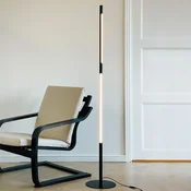 Dyberg Larsen LED-stojna svetilka Vagner, črna, višina 150 cm - Dnevna soba/jedilnica - Dizajn - Kovina