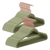 Songmics Obešalniki za oblačila 435x06x225 cm Zelen žamet
