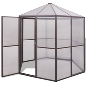 VIDAXL Rastlinjak iz aluminija 240x211x232 cm