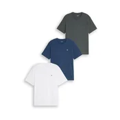 TOM TAILOR Majica encijan / temno zelena / bela