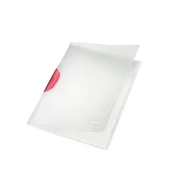 Brzi spajalica, kopča, PP, A4, LEITZ ColorClip Magic, crvena 41740025