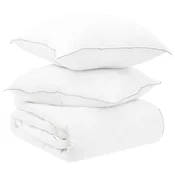 vidaXL Komplet odej z blazino 2 pcs Bela Bambusova vlakna