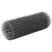 Vidaxl vidaXL Jeklena in PVC mrežasta ograja 10 x 0,5 m siva