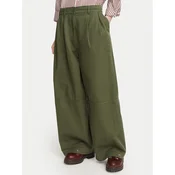 Weekend Max Mara Hlače iz tkanine Bacca 2625136111 Khaki Relaxed Fit
