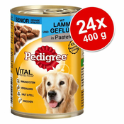 Varčno pakiranje Pedigree Senior Classic 24 x 400 g - Jagnjetina & perutnina