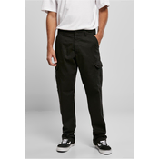 Straight Leg Cargo Pants - Black