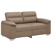 Vidaxl Dvosed Cappuccino 160x81x84 cm umetno usnje