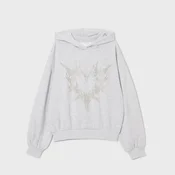 Cropp - Športni pulover z aplikacijo - light grey