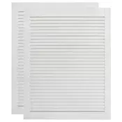 Vidaxl Louvred vrata z vrati 2 kos Bela 69 x 49,4 cm Trdna borovina