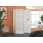 Garderobna omara z drsnimi vrati Luft - 150 cm - črna/bela