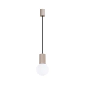 Sollux SL.1744 - Luster na sajli HALO 1xG9/8W/230V precnik 12 cm sivo-smeda
