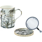 350 ml Retro Jungle mug with lid and infuser, porcelain - Nuova R2S