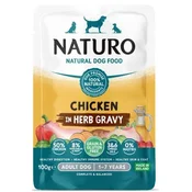 shumee Naturo | Brez žitaric in glutena | Vrečka za pse 100 g - Piščanec v omaki 100 g