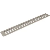 Prezračevalna rešetka, 500 x 60 mm aluminij/titan, videz inoxa