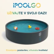 IPoolGo okrogli bazen 6 m x 1,6 m | Siva Barva | s tlačilko | Neprekosljiva Prostranost Za Brezskrbno Poletje!