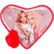 Top Model Vrhunski model peresnice v obliki srca, Roza, z vzorcem srčkov in bleščicami, Fergie + Candy