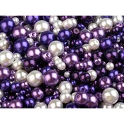 Steklene voščene kroglice mešanica velikosti in barv O4-12 mm - mešanica (50 g)