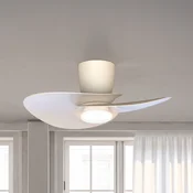 Mantra Iluminación LED stropni ventilator Nenufar, bel, DC, tih, CCT, 74 cm - Dnevna soba/jedilnica - Sodobni - Aluminij