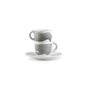 FUNNY CUPS OPTICAL- šalica za cappuccino s tanjuricem, 1kom | DIEMME