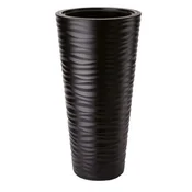 Form-Plastic Okrogli cvetlični lonec Sahara Dunes Slim 40 | črne barve