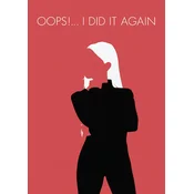 Plakat A4 21x30 cm Britney Spears pop ikona v slogu Y2K