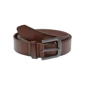 Belt made of lightweight synthetic leather in brown/silver colour