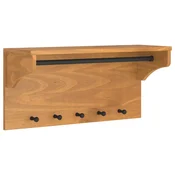 Vidaxl Stenski obešalnik za plašče SANDNES 87x30x42 cm les borovega