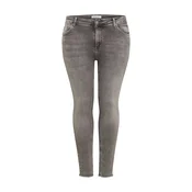 ONLY Carmakoma Kavbojke CARWILLY LIFE REG SK ANK RAW JNS REA0918, siva