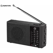 Manta Mardi120 Costa radijski sprejemnik, električno ali baterijsko napajanje, 3.5mm minijack, USB-C, črn (Matte Black)
