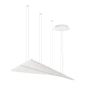 Vibia LED viseča svetilka RHYTHM, bela, 189 x 47 cm 927, z možnostjo zatemnitve - Dnevna soba/jedilnica - Dizajn - Kovina