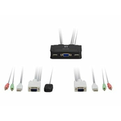 KVM stikalo LevelOne 2-Port USB VGA z avdio podporo