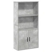 Vidaxl Knjižna omara betonsko siva 60x24x120 cm inženirski les