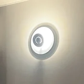 Knikerboker LED stenska svetilka DoppioZero, bela/siva, O 30 cm - Hodnik - Dizajn - bel, antracit - Kovina