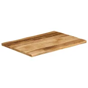 Stolna ploca sa živi rub 70x60x3,8 cm masivno grubo drvo manga