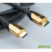 ROLINE Roline HDMI priključni kabel HDMI-A  vtič\, HDMI-A  vtič 1.00 m črna 11.04.5801 #####4K UHD\, dvojno oklopljen HDMI kabel, (20419245)